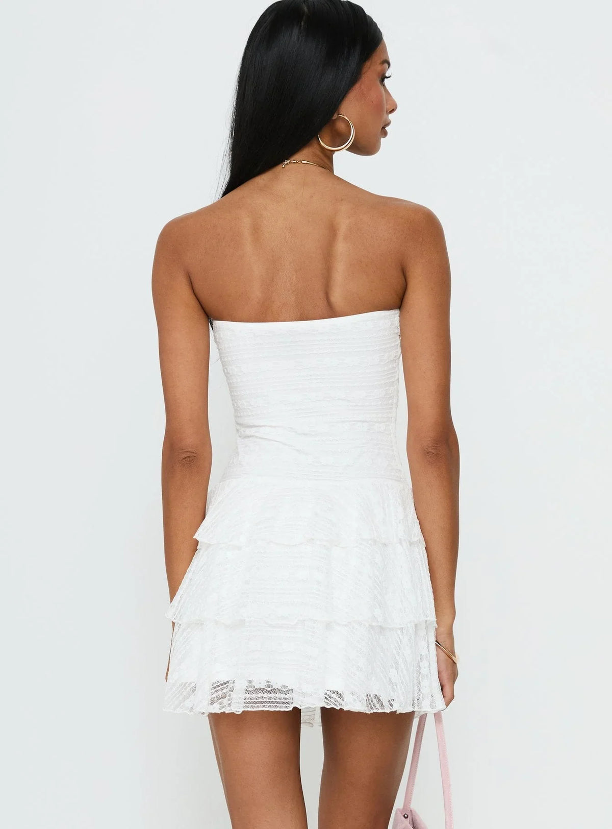 Robe Courte Sans Bretelles Emarie Blanche