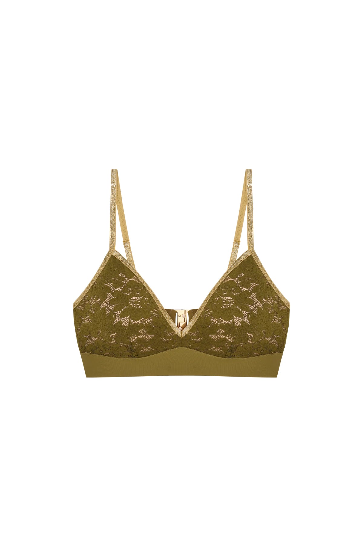 Soutien-gorge triangle en mousse blanc Swann et dentelle lurex
