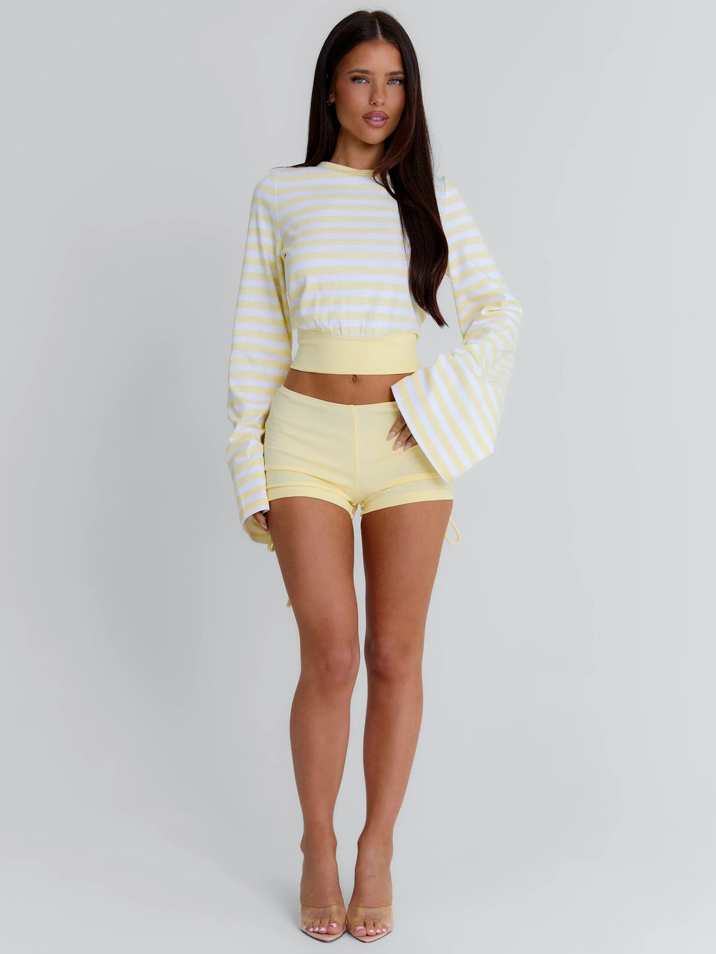 Martae Crop Top Yellow Stripe