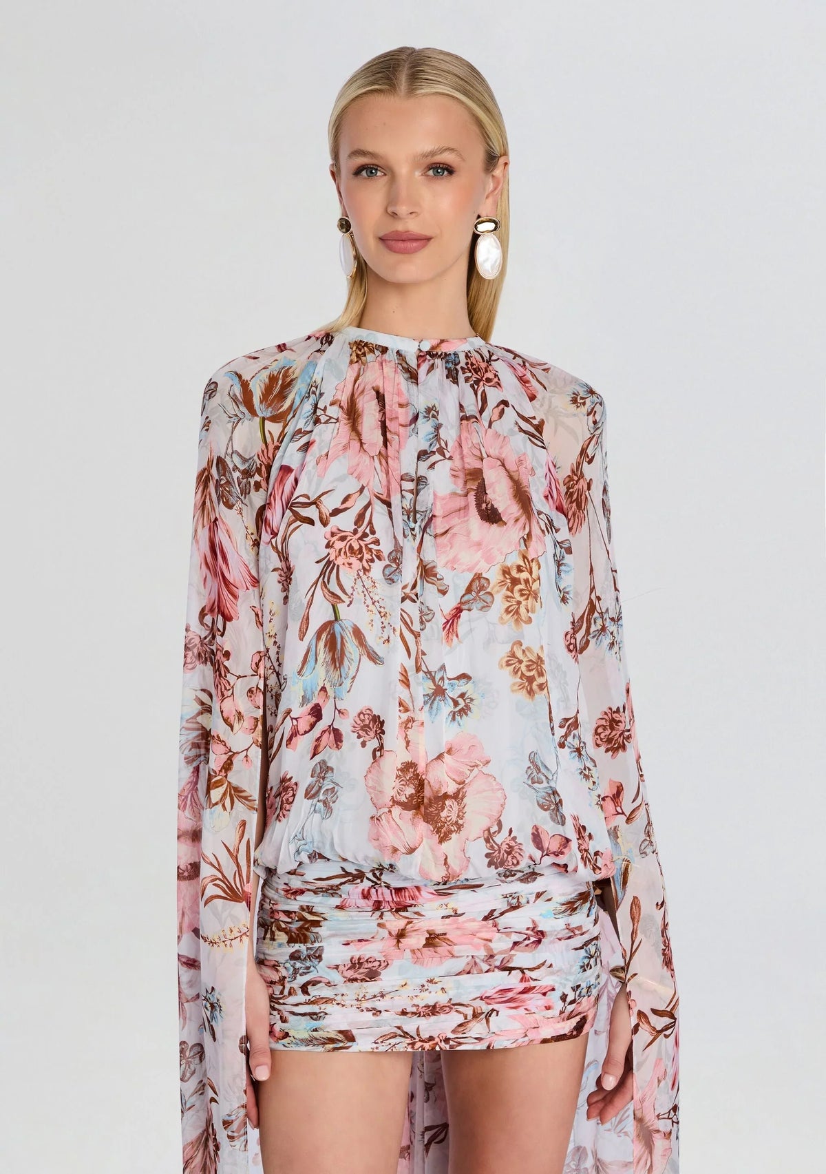 Mini-robe asymétrique Ezra Ruched