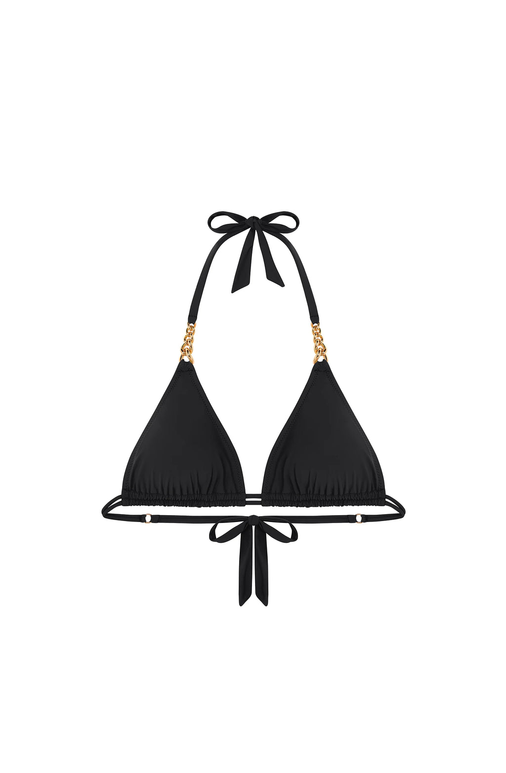 quinn Black triangle bikini top with jewels