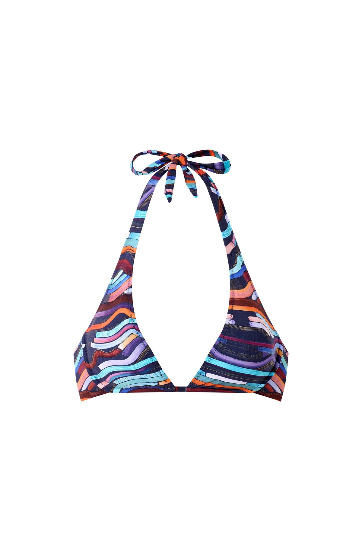 melia Printed half-underwired bikini top NEON