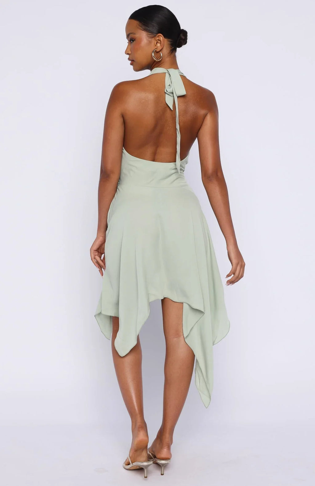 Robe mi-longue licou Reminiscing menthe