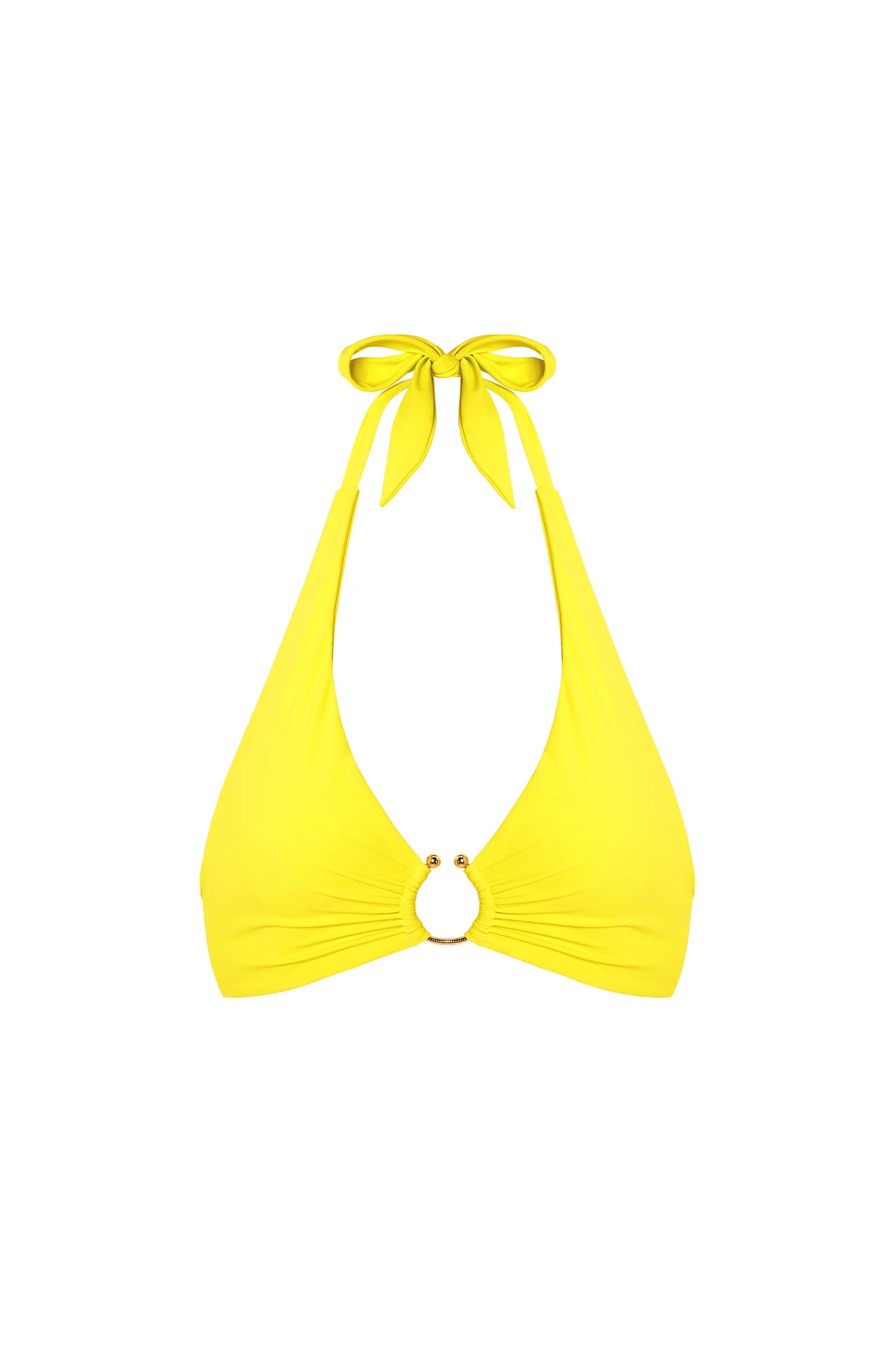 annae Raspberry V low-cut bikini top with jewels