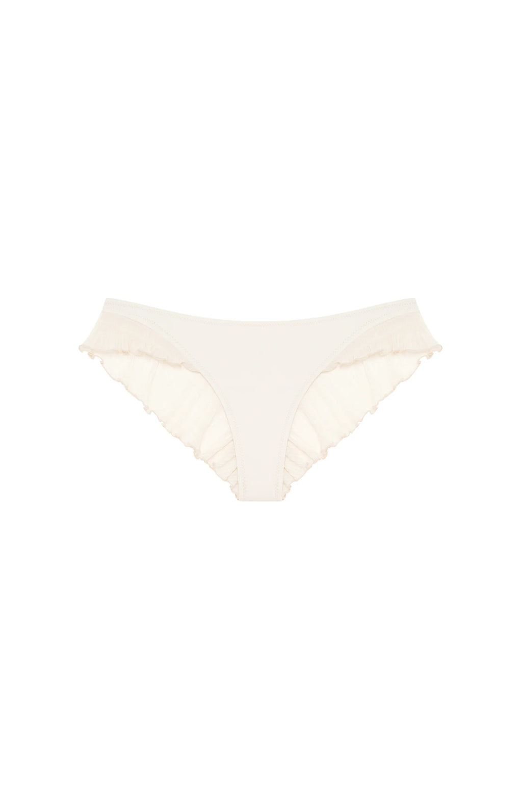 alala Purple ruffled bikini thong