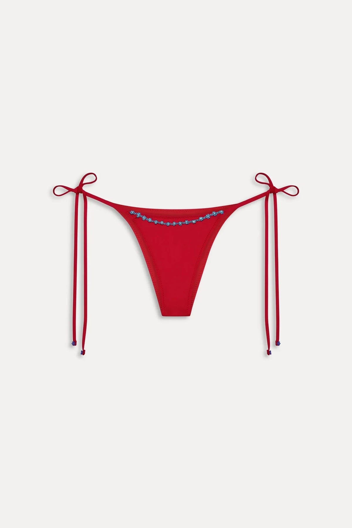 Bas de maillot de bain brésilien à perles Mackenzie - Havane