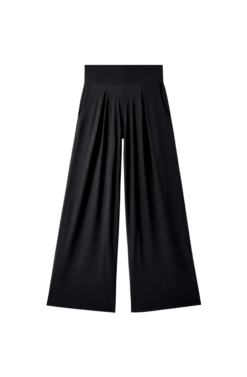 panna Black pleated trousers