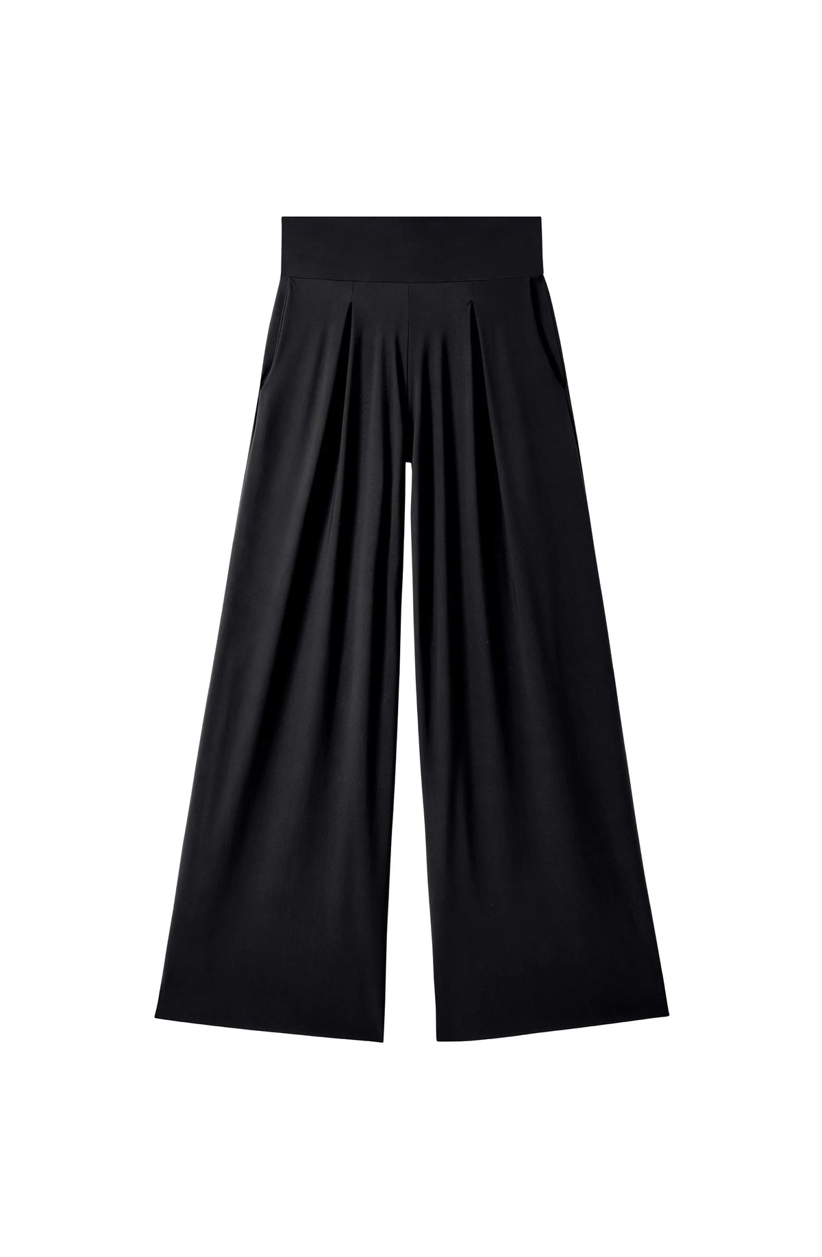 panna Black pleated trousers
