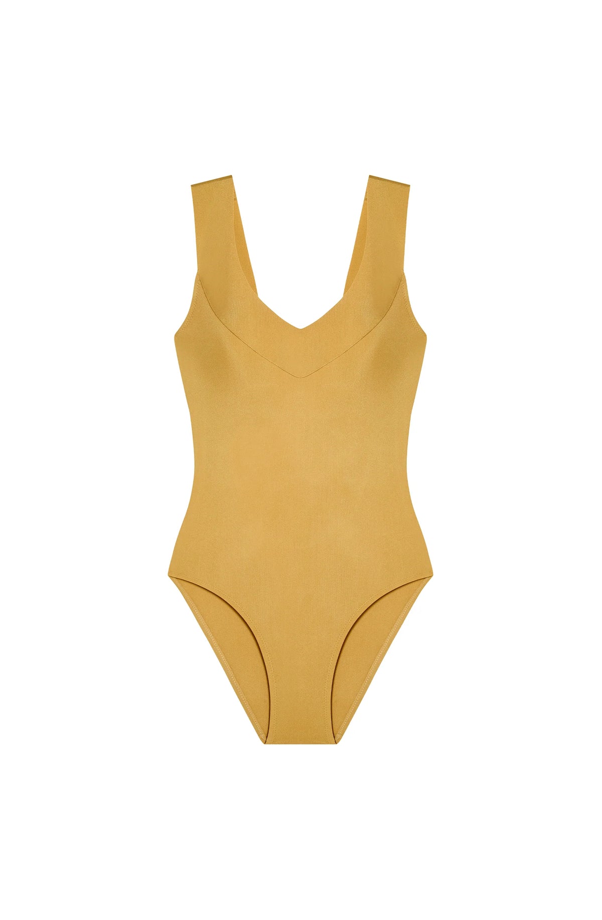 soya Ochre crossed racerback swimsuit