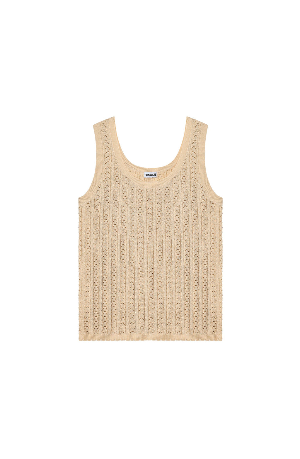 dricia Beige tank knitted top