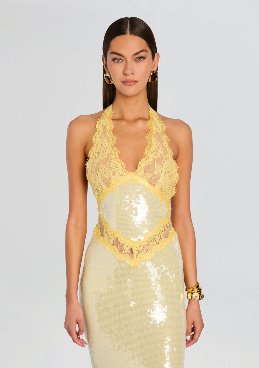 Robe en dentelle et sequins Vicky
