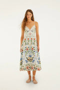 Robe mi-longue Off-White Stitched Garden