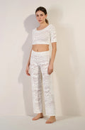 pooja Foam white pants lace