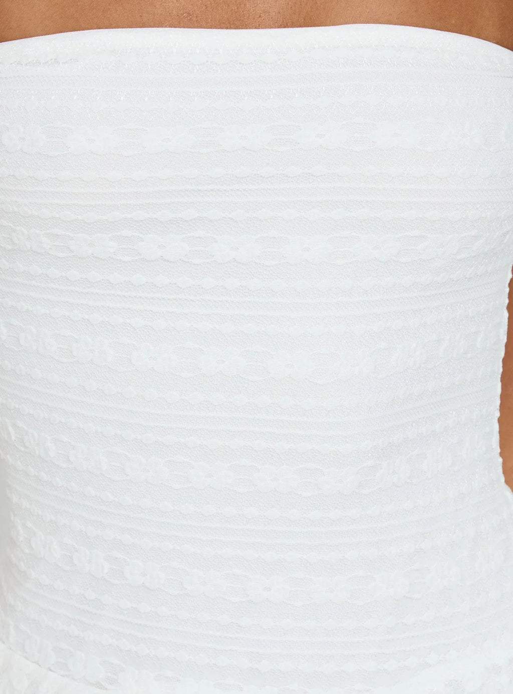 Robe Courte Sans Bretelles Emarie Blanche