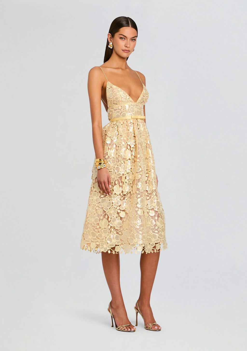 Robe Eulalia en dentelle à sequins