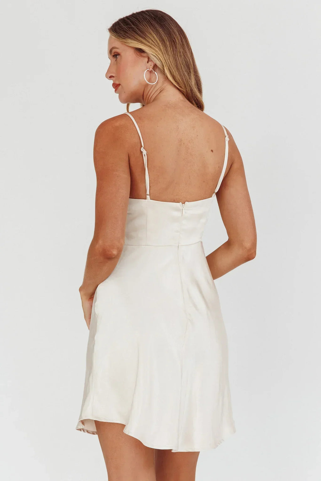 Mini-Robe Plissée Champagne Well Versed