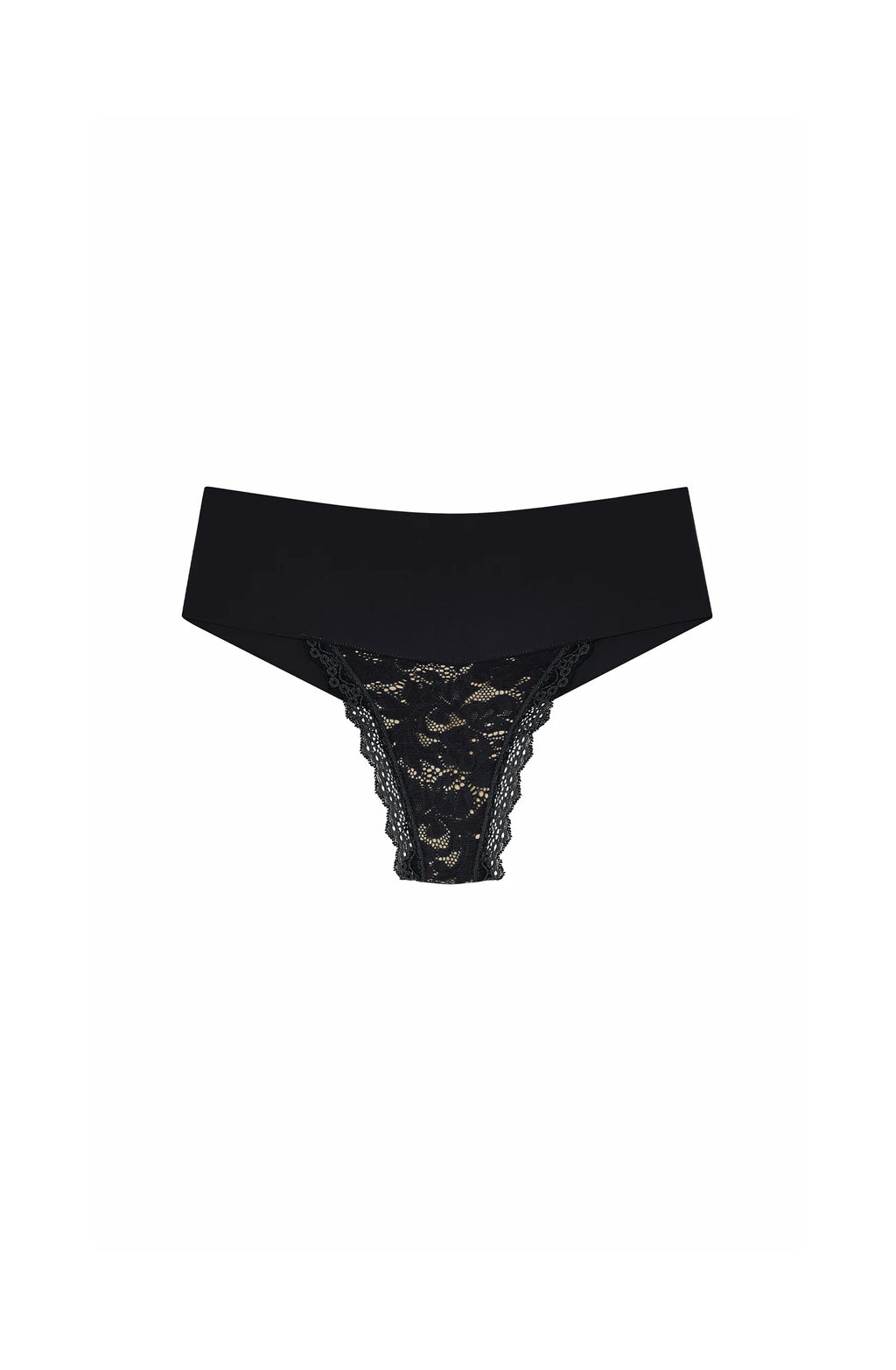 Tanga noir perle avec large ceinture