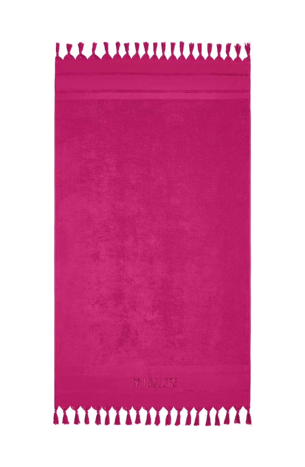 Serviette fouta en éponge à franges blanches Zaina