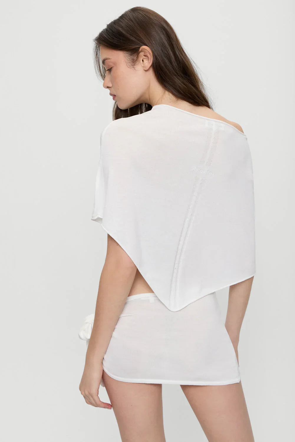 Poncho en maille Scout - Hibiscus blanc