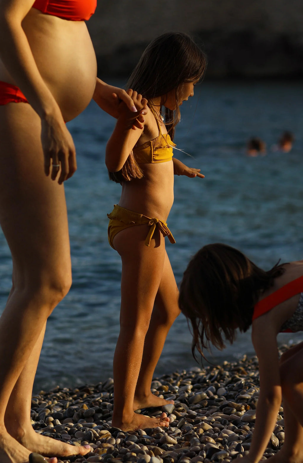 louna Ochre bandeau bikini set for kid