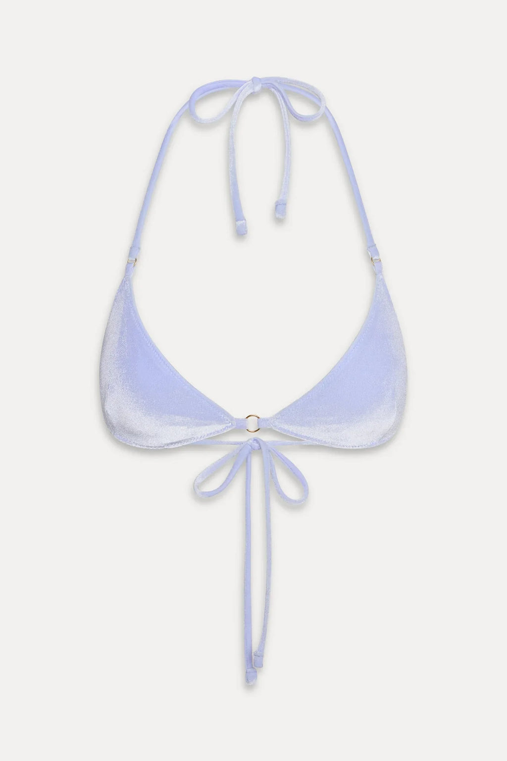 Amore Skimpy Velvet Bikini Top - French Blue