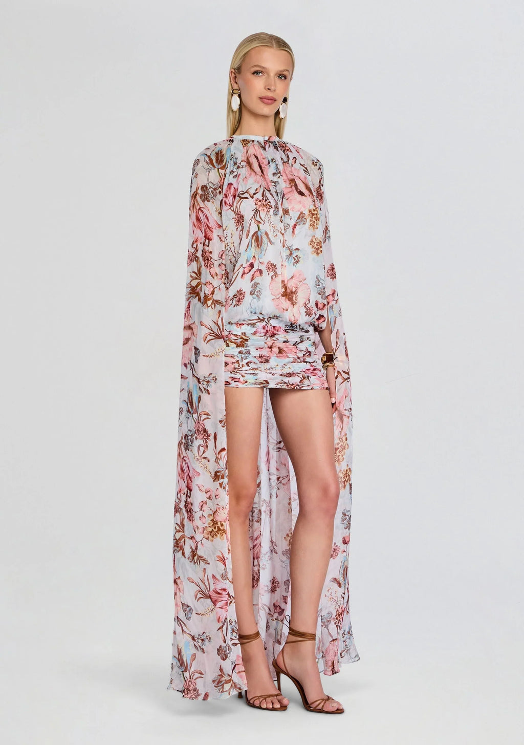 Mini-robe asymétrique Ezra Ruched