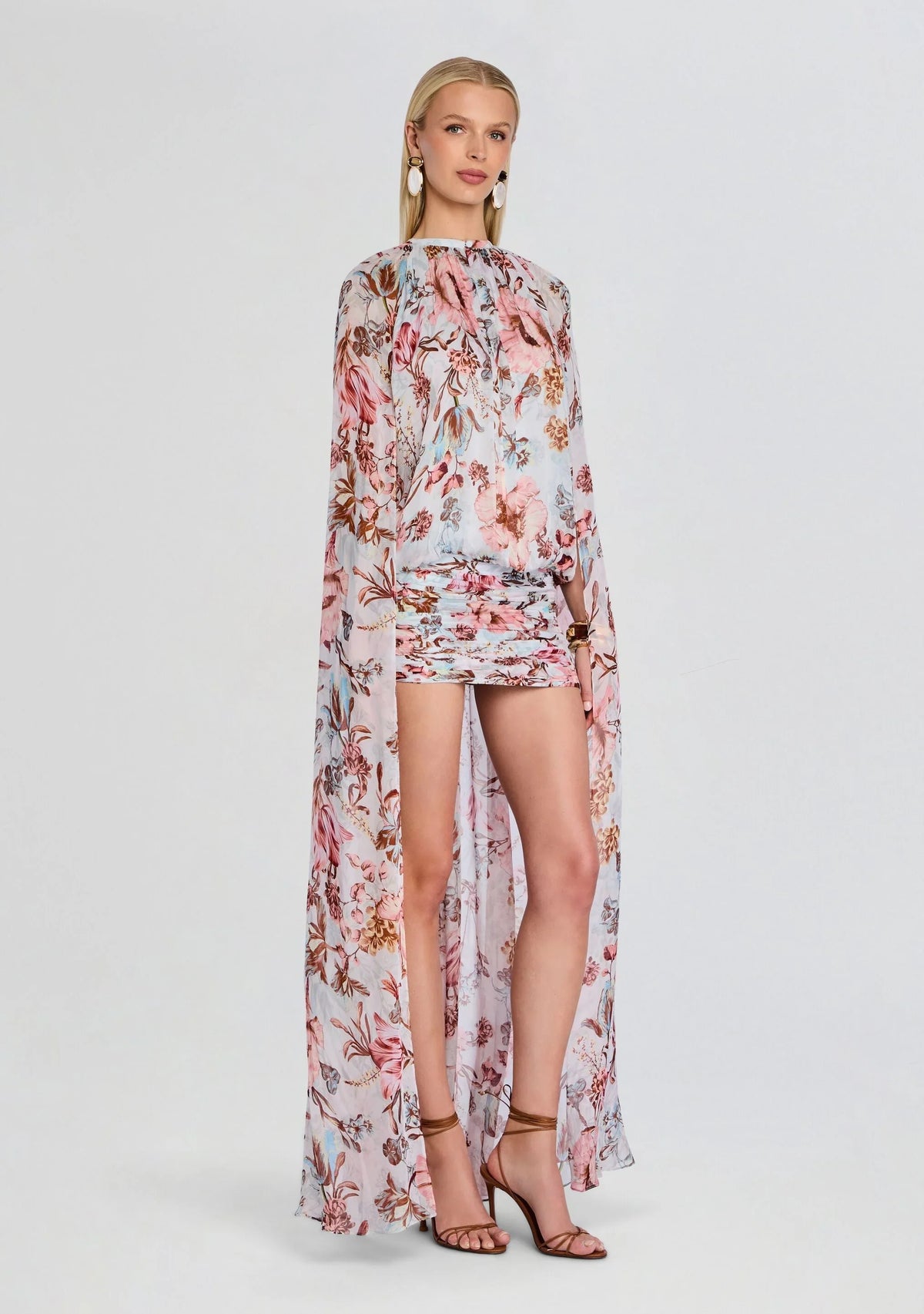 Mini-robe asymétrique Ezra Ruched
