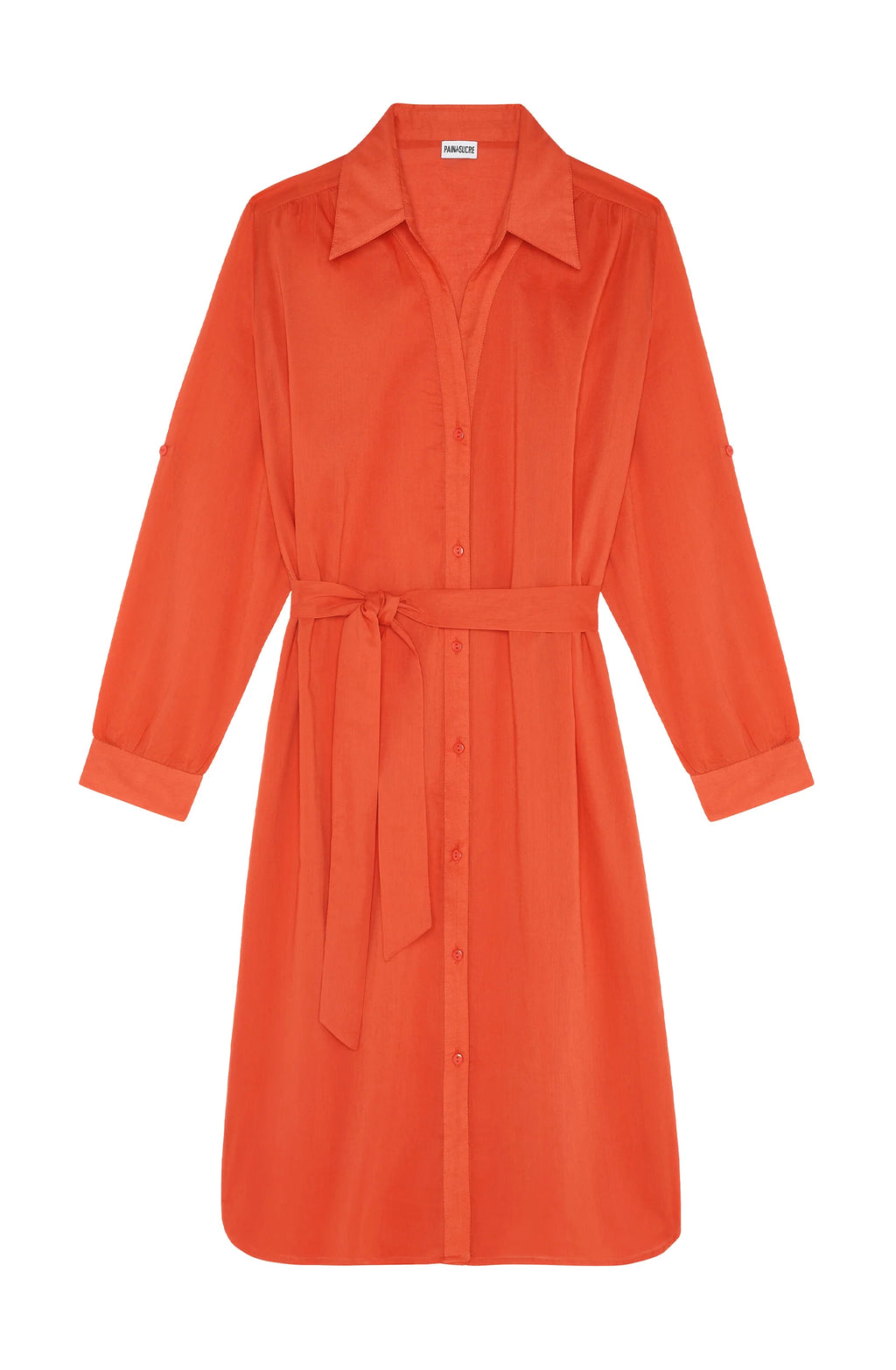 cassandre Orange shirt dress