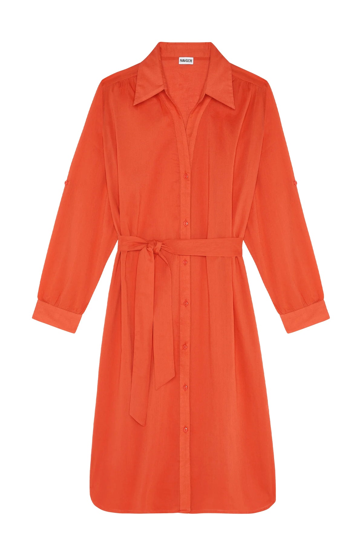 cassandre Orange shirt dress