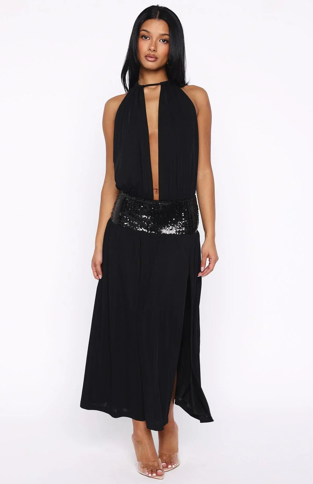 Robe midi licou Always Evolving noire