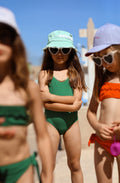 juju Maillot de bain une pièce jade et lurex doré pour enfant