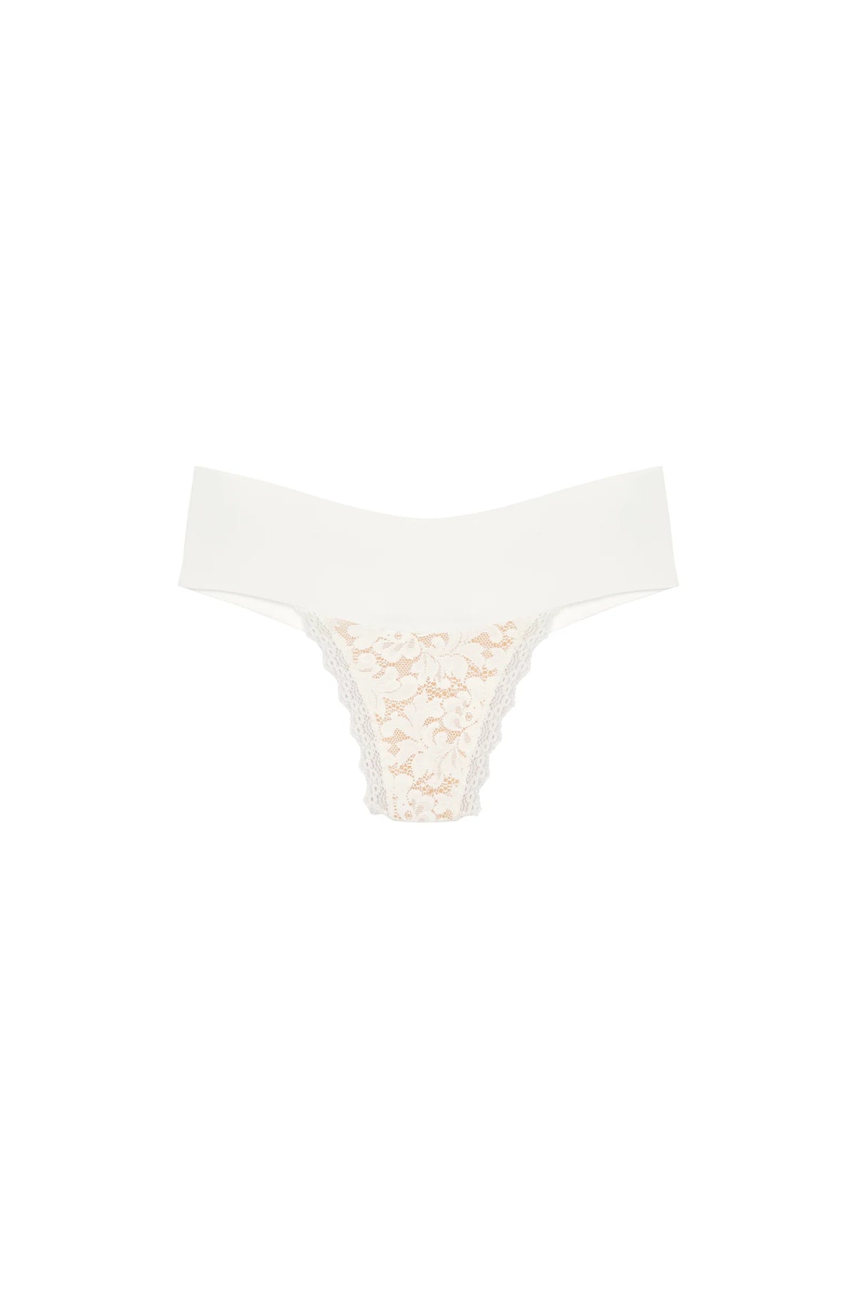 Tanga blanc cassé Perle avec large ceinture