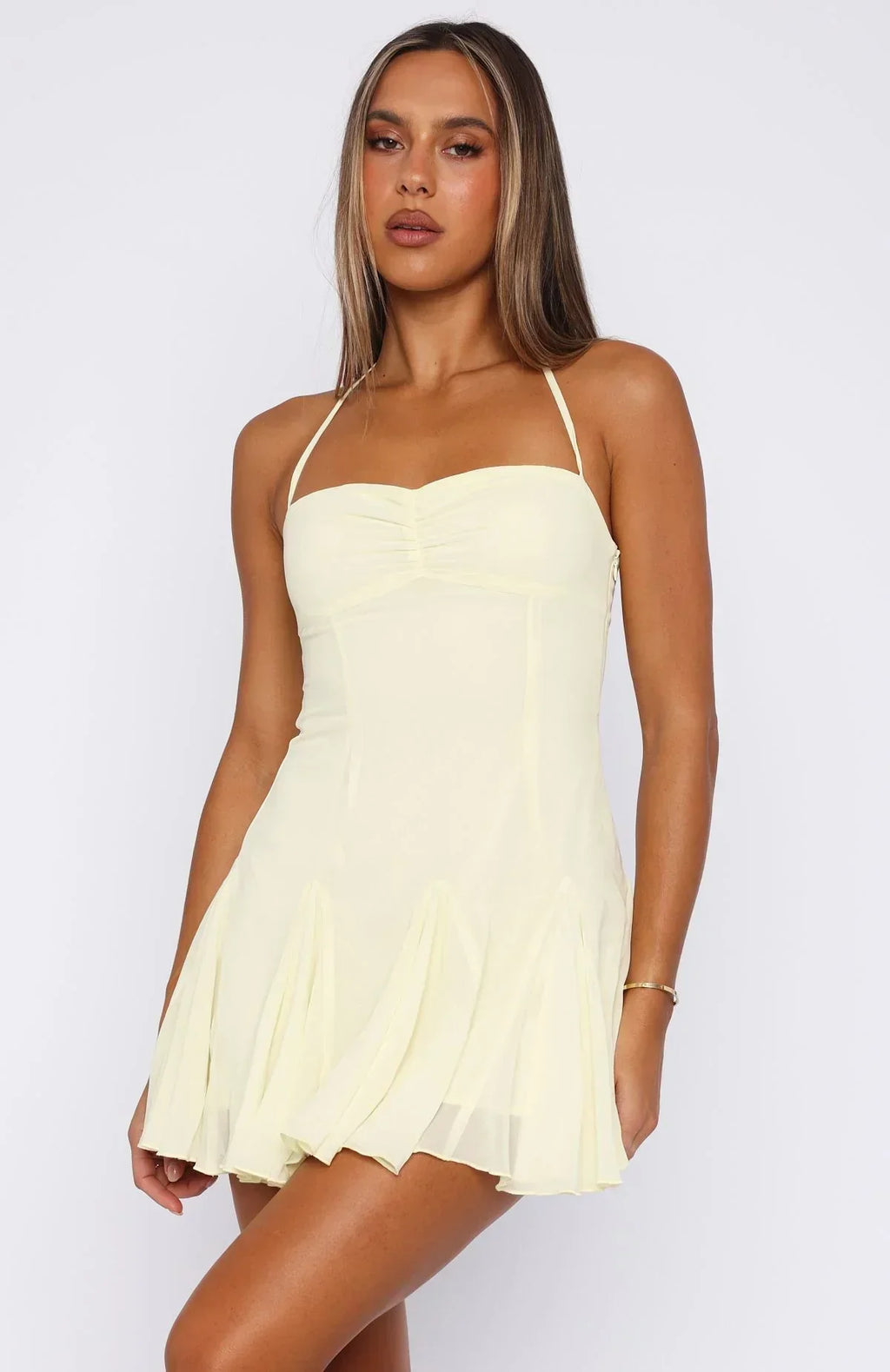 Mini-robe "Je crois que je suis amoureuse" citron