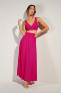 Jupe longue Jaya framboise