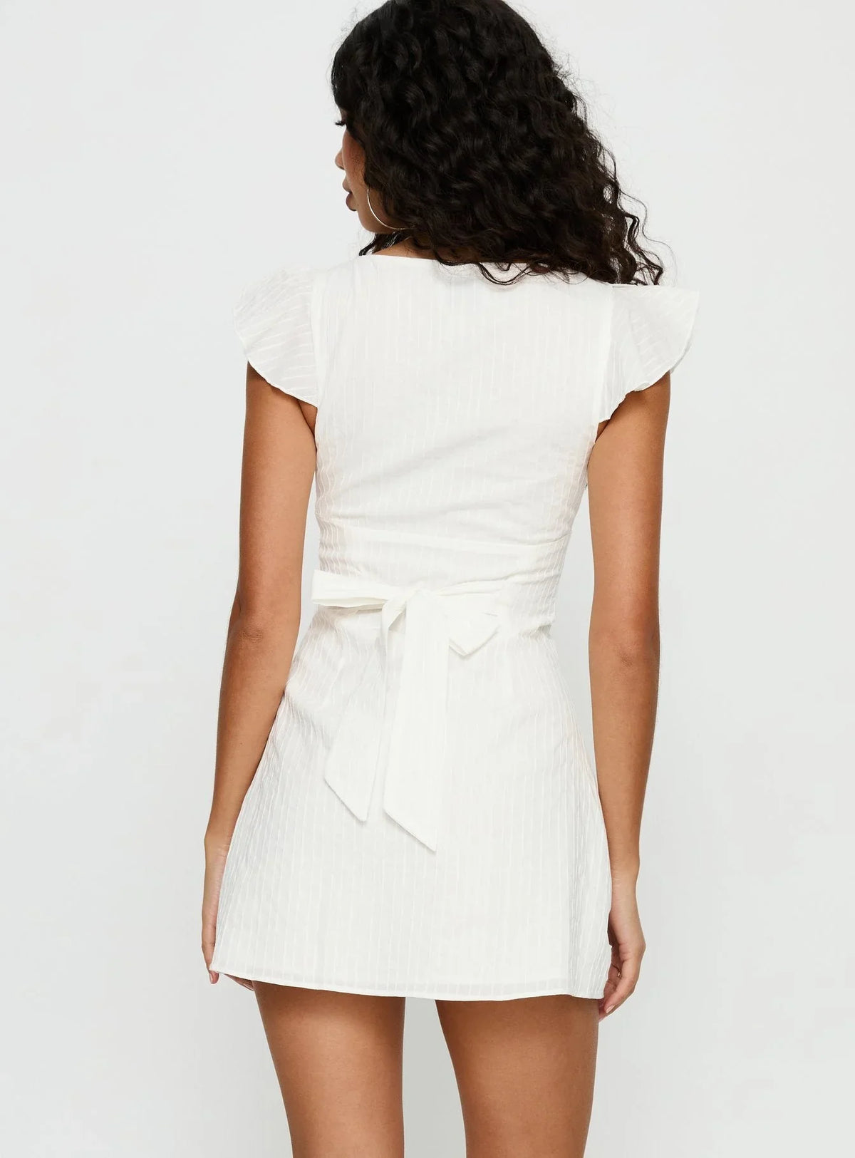 I Guess So Robe Courte en Coton Blanc