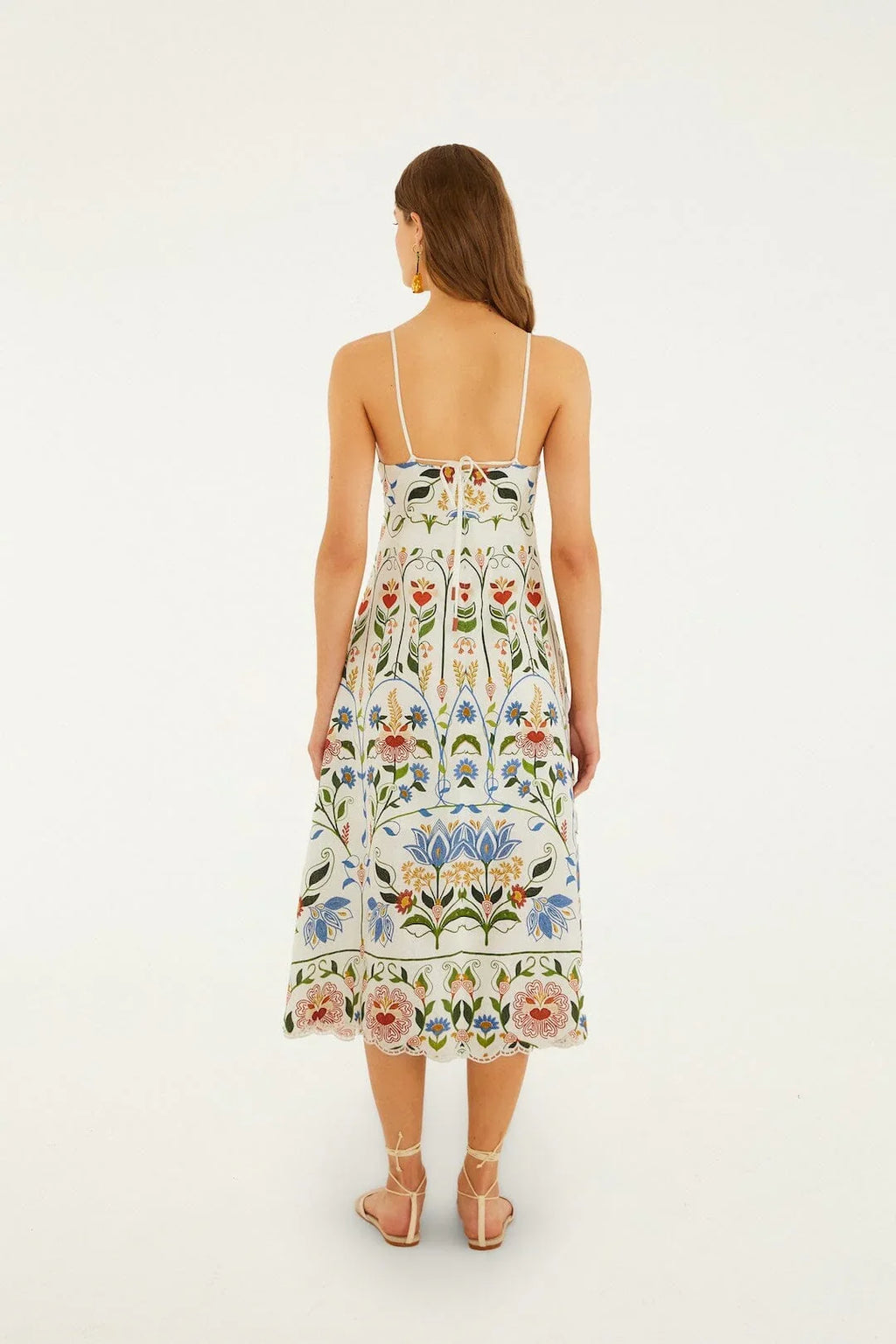 Robe mi-longue Off-White Stitched Garden