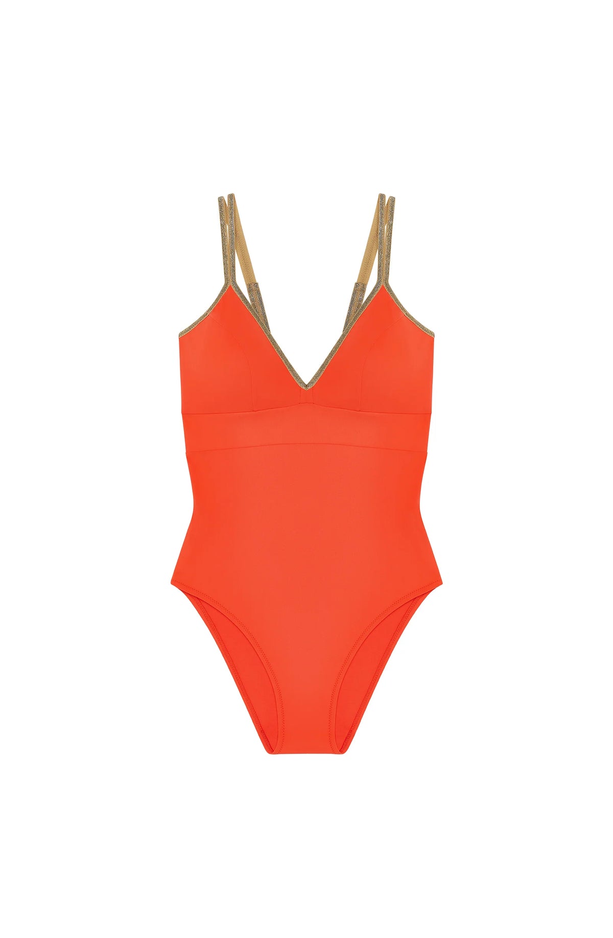 laos Black and lurex one-piece swimsuit