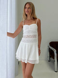 Robe Courte en Dentelle Memoria Blanche