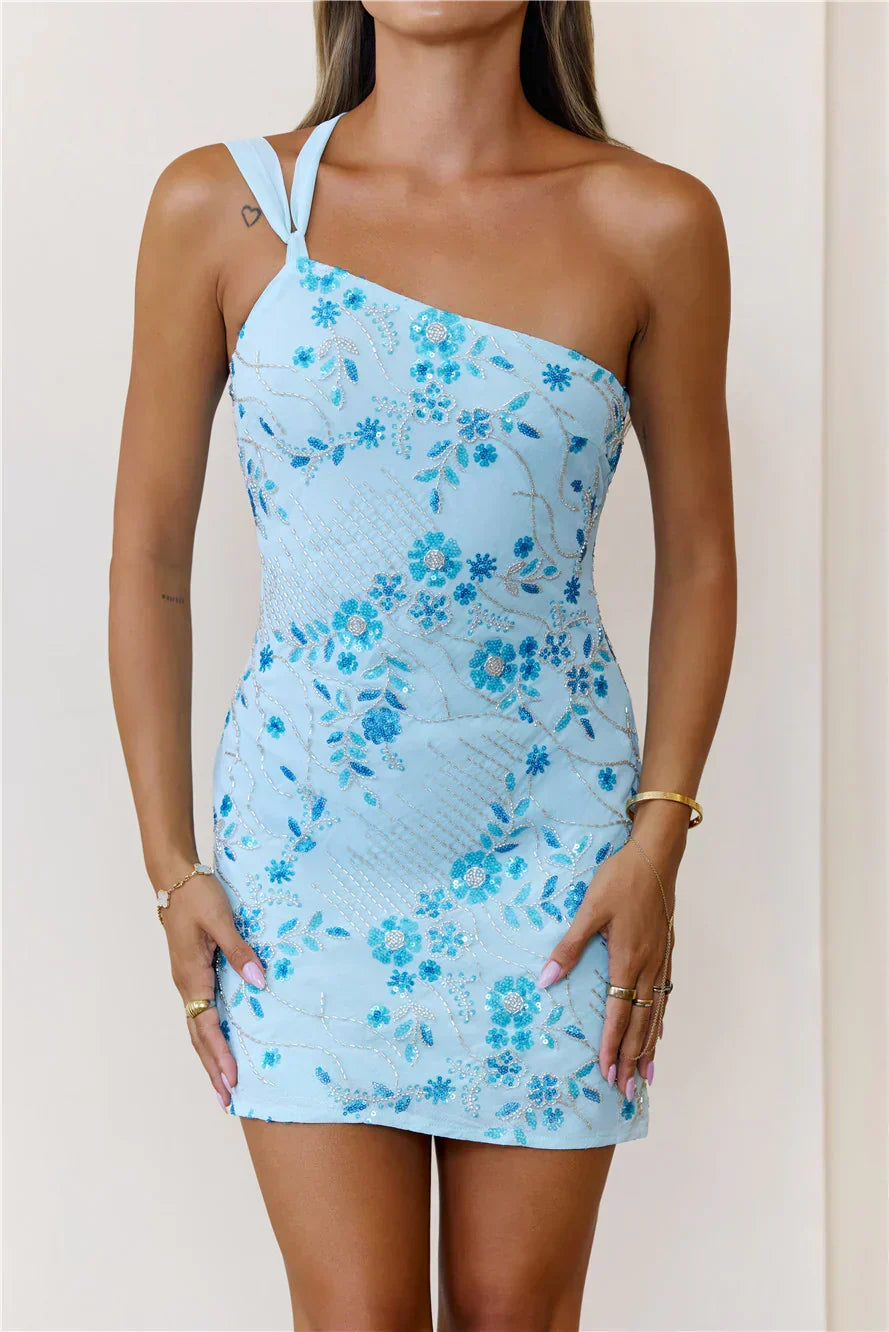 Robe mini asymétrique Petal Shores