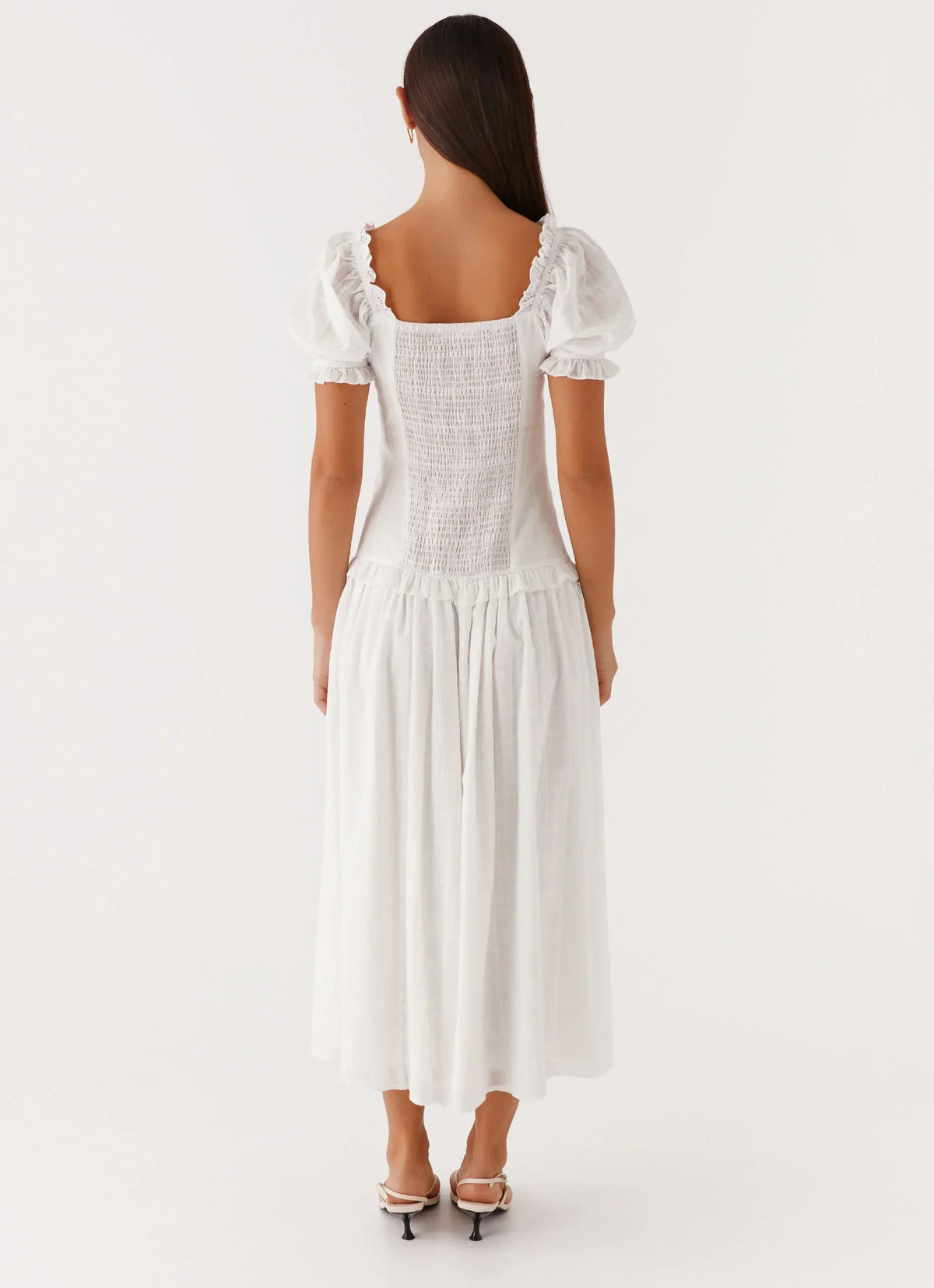 Robe Midi Cent Pour Cent - Blanc