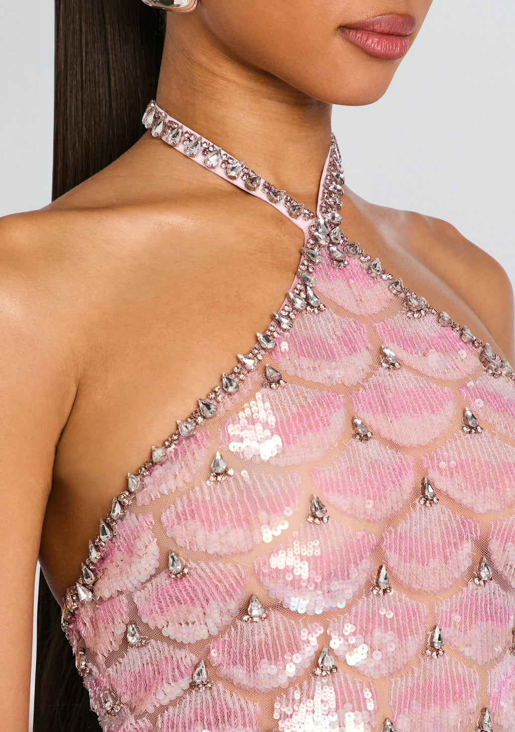 Mini-robe brodée de sequins Ninette