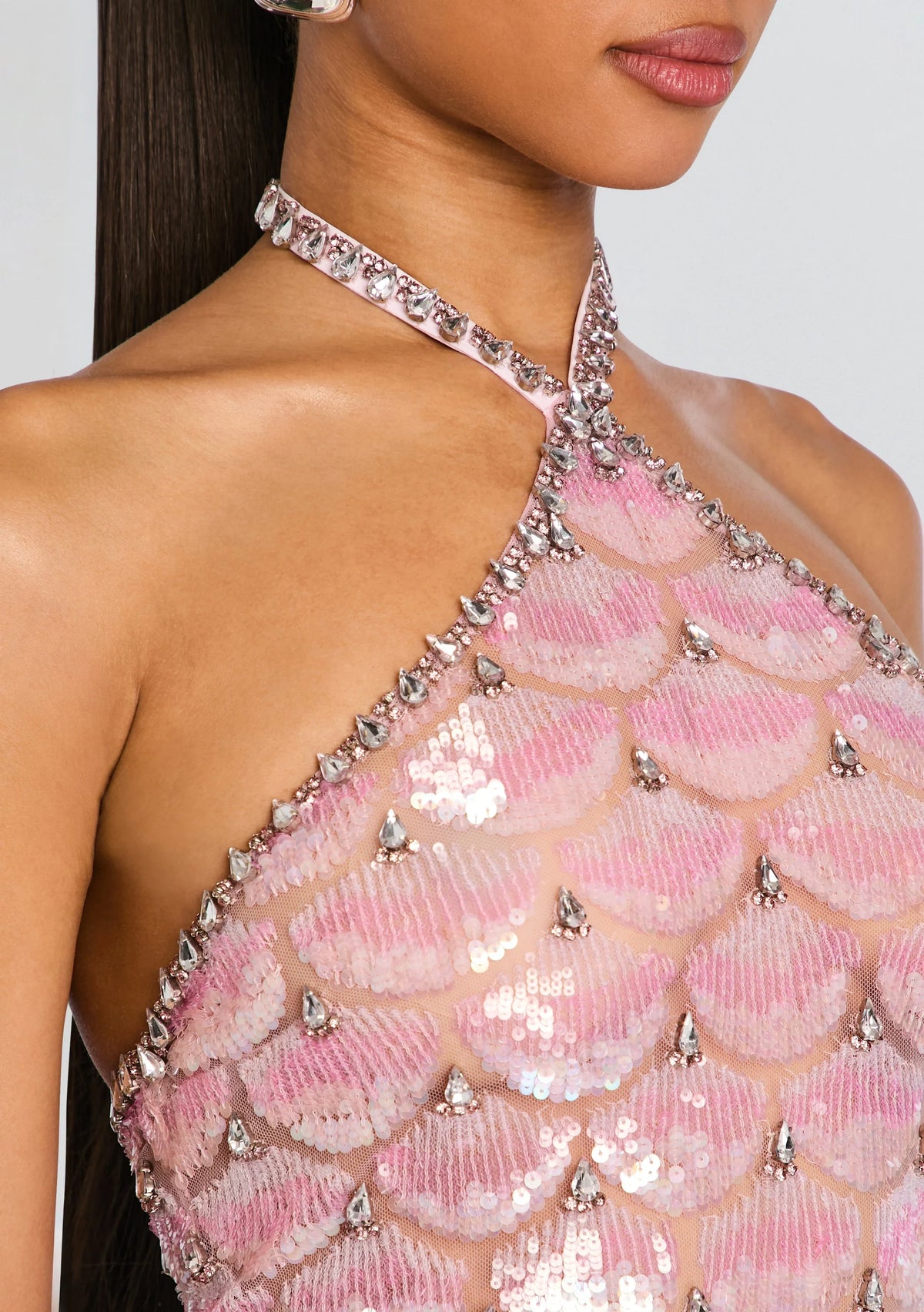Mini-robe brodée de sequins Ninette