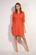 cassandre Orange shirt dress