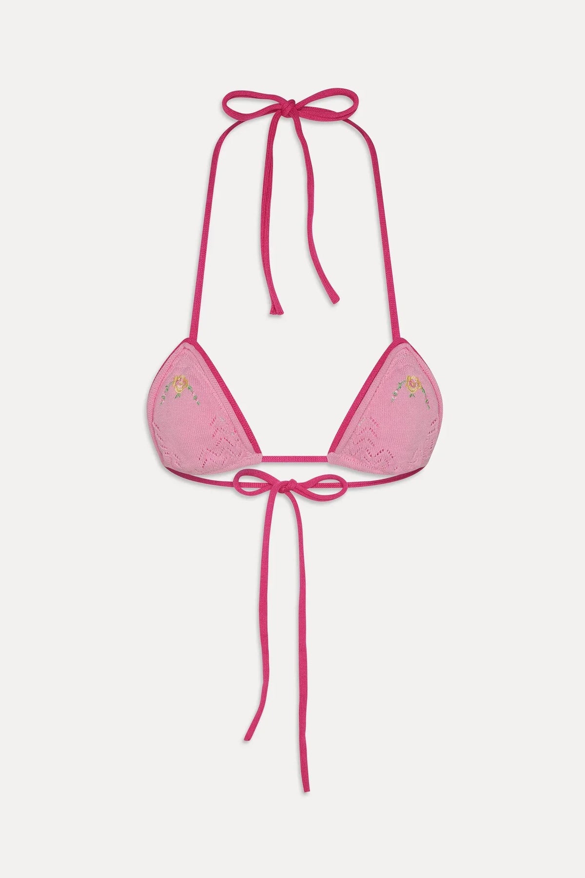 Haut de bikini triangle en maille Tide - Strawberry Lemonade