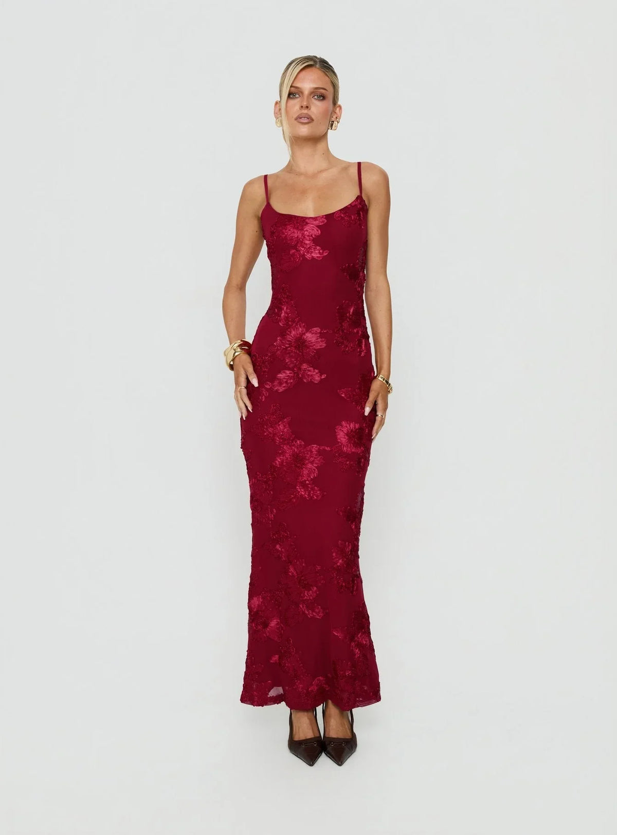 Robe longue Jacalyn rouge