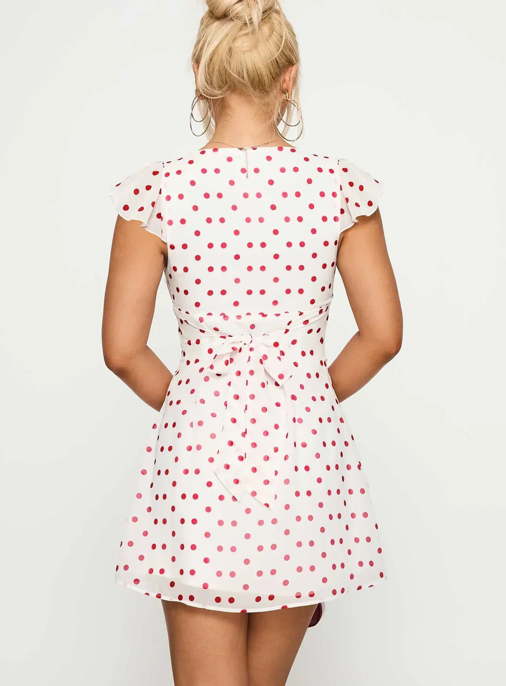 Robe courte « I Guess So » blanc/bordeaux