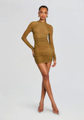 Mini-robe en résille drapée Moxey