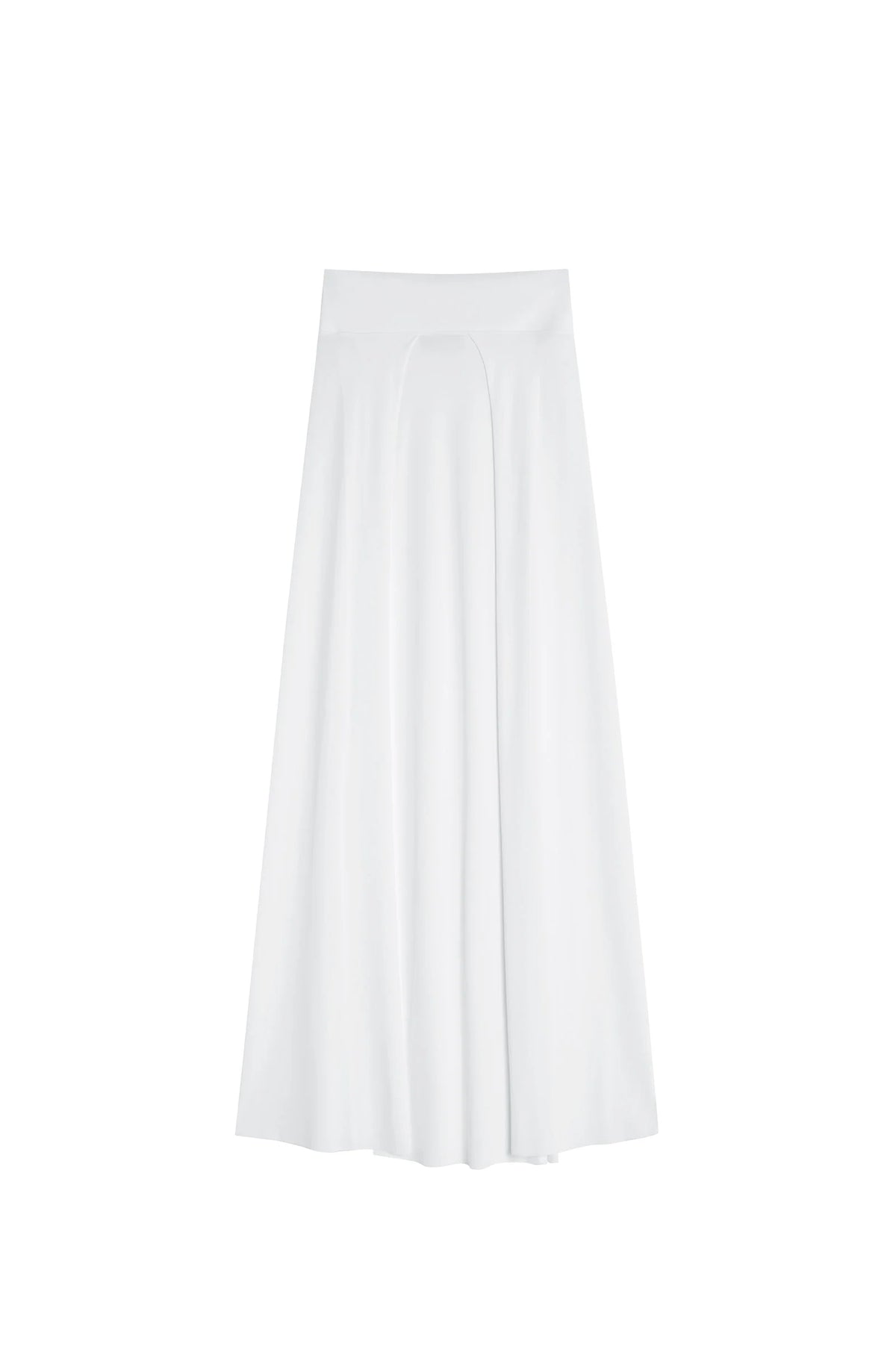 jax Long foam white slit skirt