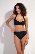 Haut de bikini balconnet multi-positions noir Miya