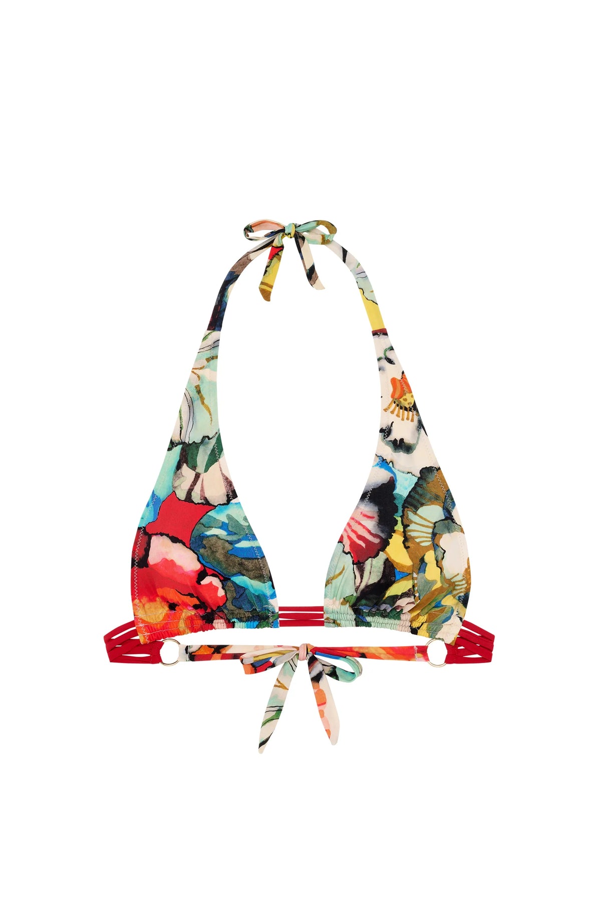Haut de bikini triangle imprimé Crissy